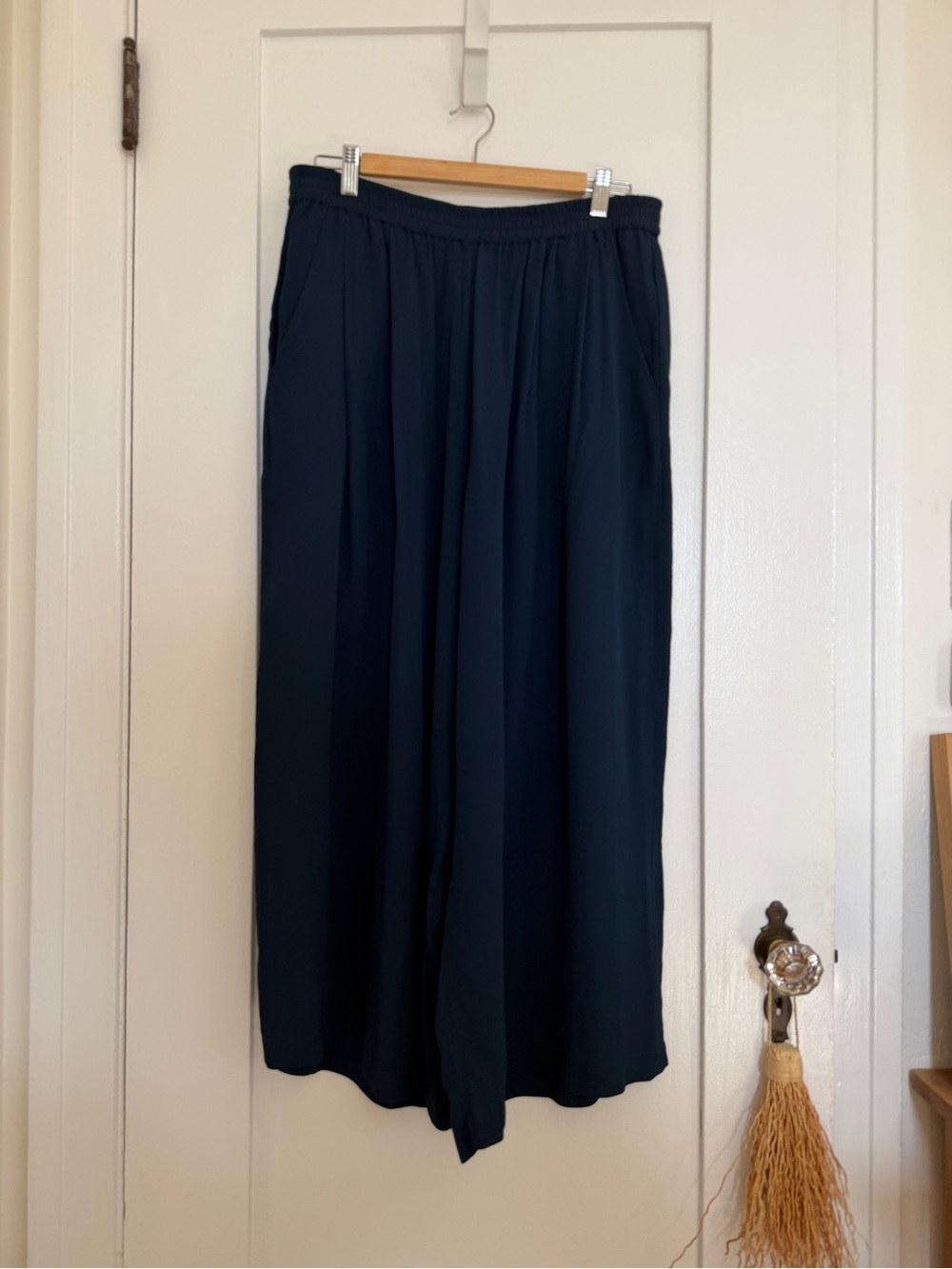 Wide Leg Navy Palazzo Pants